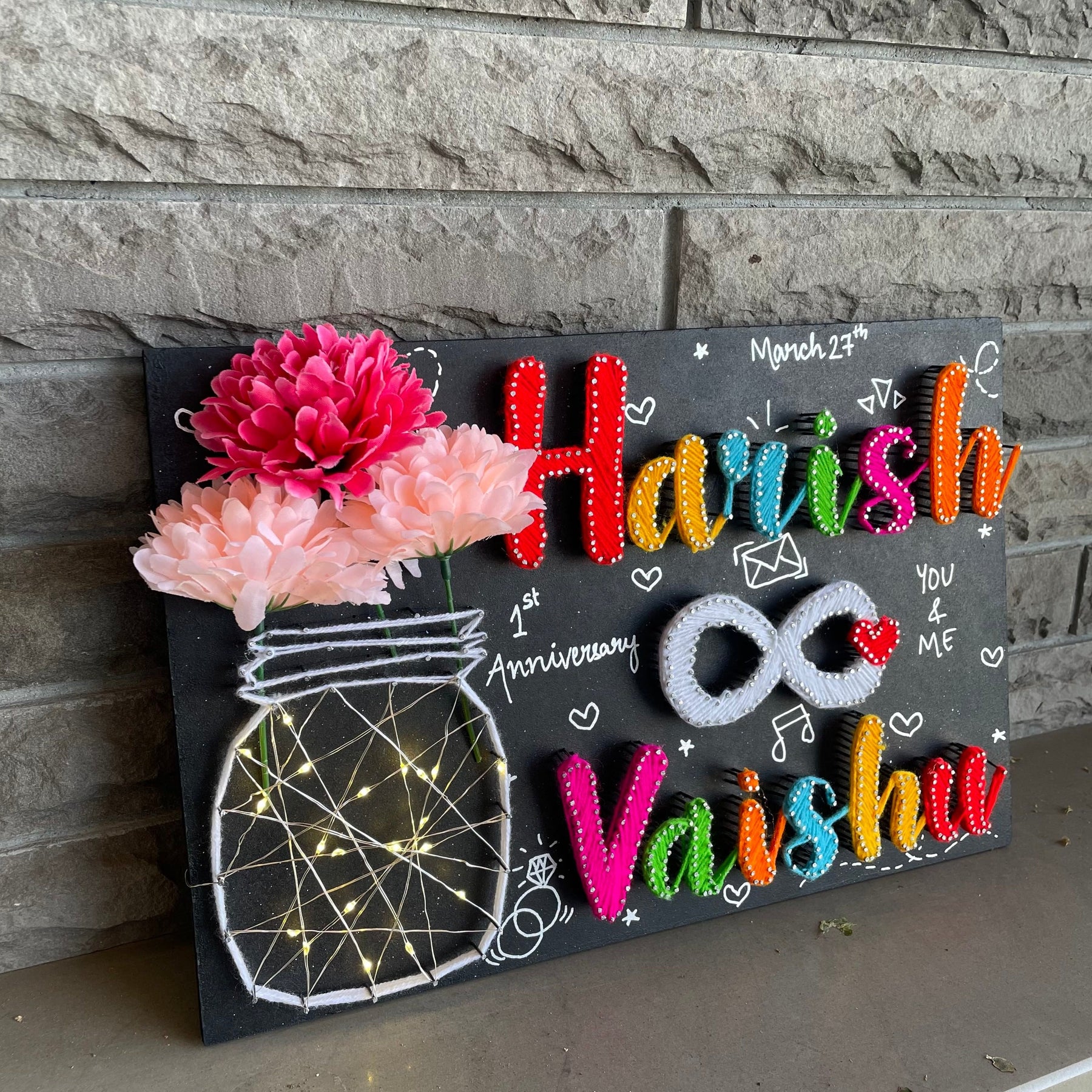 Harish Love Vaishu - Couple String Art