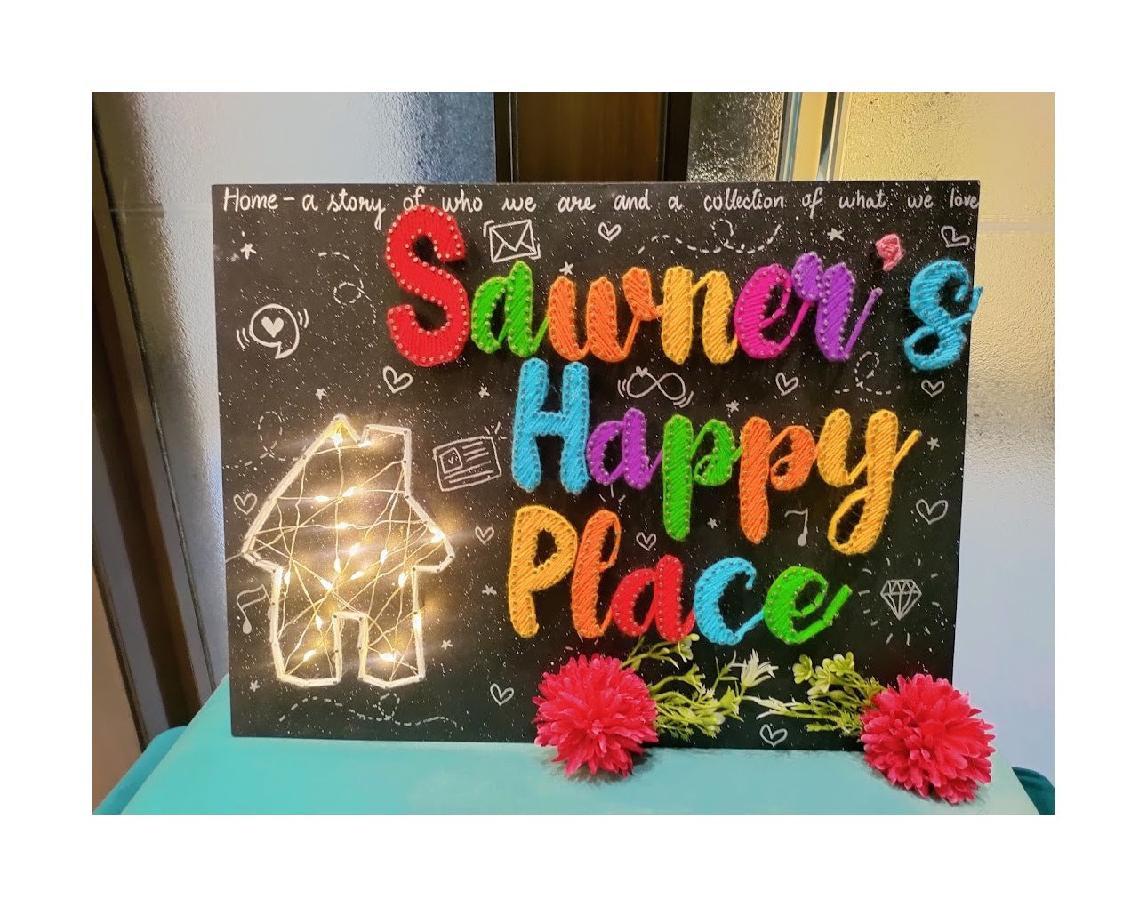 Surname's Happy Place Name Plate