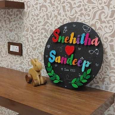 Snehitha Loves Sandeep: Couple Wall Décor String Art