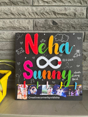 Infinite Love : A Personalized String Art Name Board